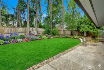 Fully fenced rear yard