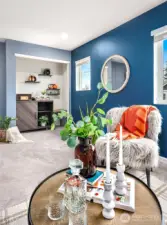 An oversized fourth bedroom offers flexible  space for a guest retreat, media room, or bonus living area.