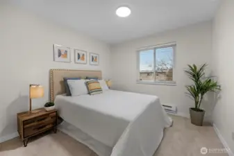 Bedroom with a large closet.