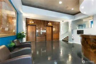 Elegant lobby staffed by concierge M-F 8AM -6PM, Sat 10AM -5PM