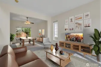 Living Room Virtually staged
