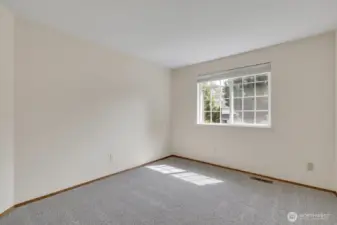 Secondary bedroom, fresh carpet and paint