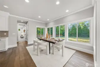 Secluded informal dinning room