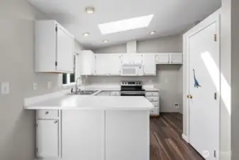 Kitchen with storage space