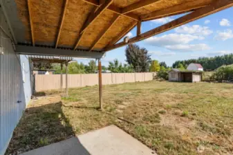 Spacious backyard