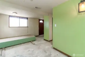 Unfinished daylight basement with potential -