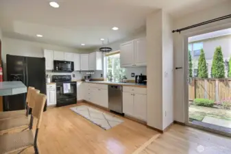 Kitchen features newer appliances.  Stove is plumbed for a gas cooktop.
