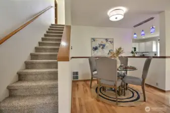 Brand new carpet was just installed on the stairs and throughout the entire upper level.