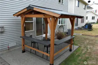 Patio is plumbed for gas BBQ