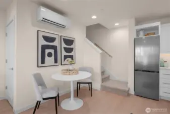 Photos of model home with similar finishes & floor plan.