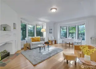 The bay windows expand both your floor space and natural light.