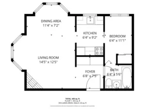 Room sizes are close to actual but are likely not exact.