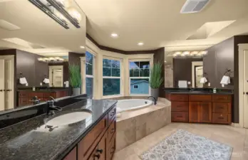 Custom cabinetry, fixtures and crown  moldings and trims