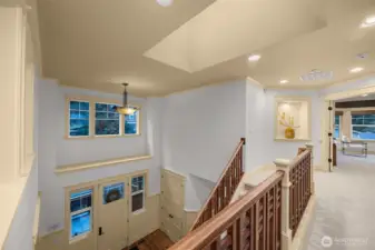 Vaulted ceilings; skylights; gorgeous woodwork