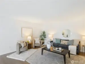 Fresh neutral palate & Very Spacious Living Room