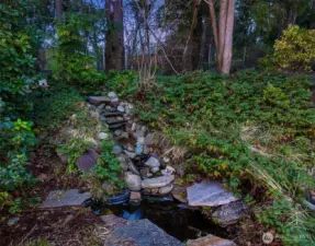 This fountain is just off the deck in the backyard.