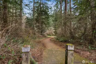 Trail Head just steps away from the front door.