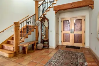 Custom metal railing by local artist.