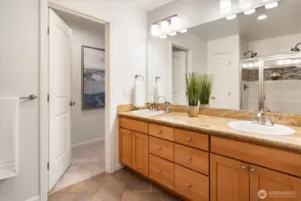 Primary bath double vanity