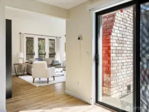 Heading into living room.