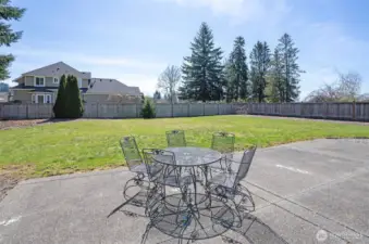 Generous outdoor patio designed for effortless BBQs, gatherings, and entertaining guests in a comfortable setting.