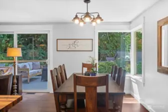 Dining area with easy access to the outdoor entertaining spaces.