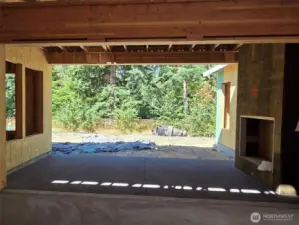 Serene greenbelt views from your great room and large covered patio with gas fireplace