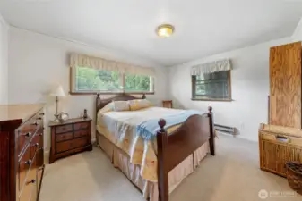 One of 3 bedrooms on main floor.   Undated full bathroom is just steps away.