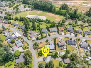 Home is just a couple of blocks from jr high school, Dacca sports complex, Dacca Barn and Fife Historical Museum.