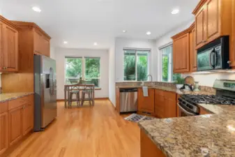 Delightful dining nook in front of south-facing window