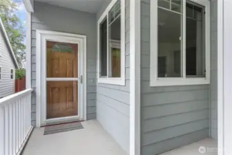 Inviting front porch