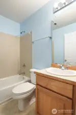 Lower level full bathroom.