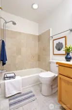 Full bathroom on the upper level.