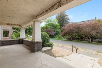 Grand covered porch