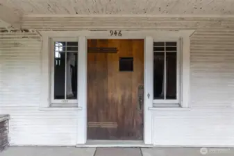 Original front with vintage hardware