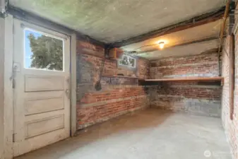 Basement shop with direct access to back yard