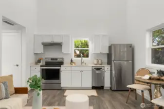 125 MLK: Back house kitchen