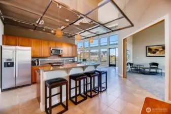 . . . Guest suites with a common full kitchen . . .