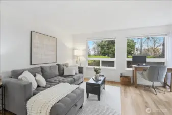 Large windows with lots of natural light