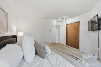 Bedroom with large closet