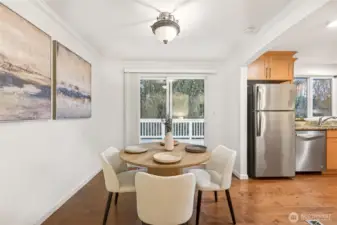 Dedicated dining area with