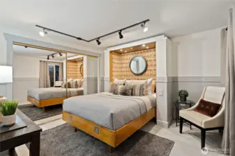 Guest room with built-in Murphy Bed