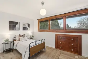 Four bedrooms upstairs offer room for everyone.