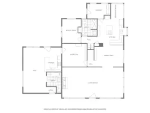 First floor with generously sized rooms and a versitle layout.