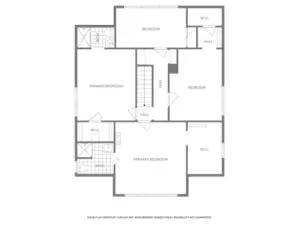 Upstairs features two primary suites and two additional bedrooms.