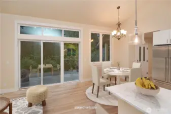 dining area virtually staged