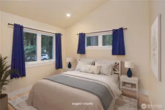 primary bedroom virtually staged