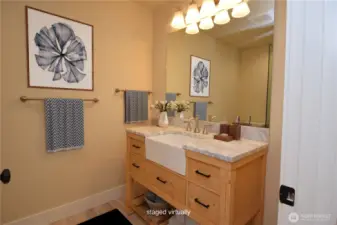 shared bath virtually staged