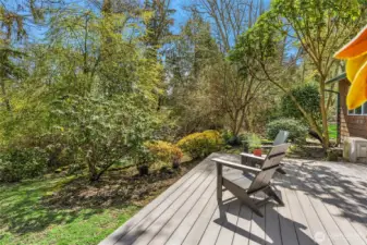 The second deck adjoins the living/dining room