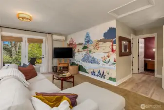 The home is filled with personality, showcasing eclectic yet tasteful finishes throughout